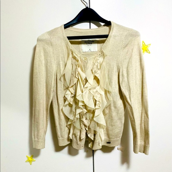 White Abercrombie and fitch cardigan - Picture 1 of 5